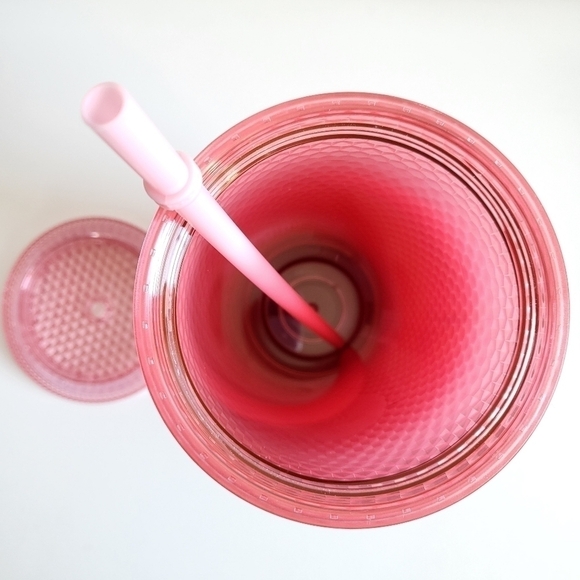 New Starbucks Holiday 2022 Waxberry Barbiecore Pink Gradient Ombré Bling Tumbler - Picture 3 of 4